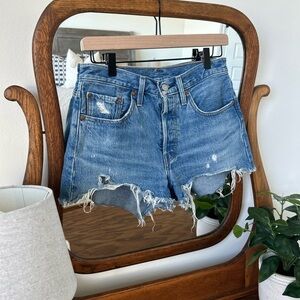 Levi's Distressed Denim Shorts